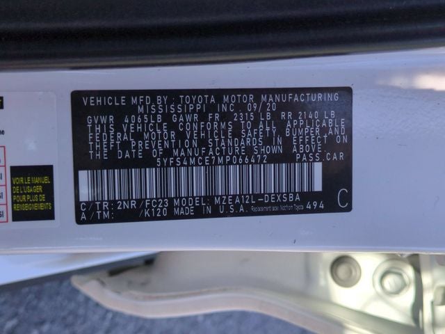 2021 Toyota Corolla SE