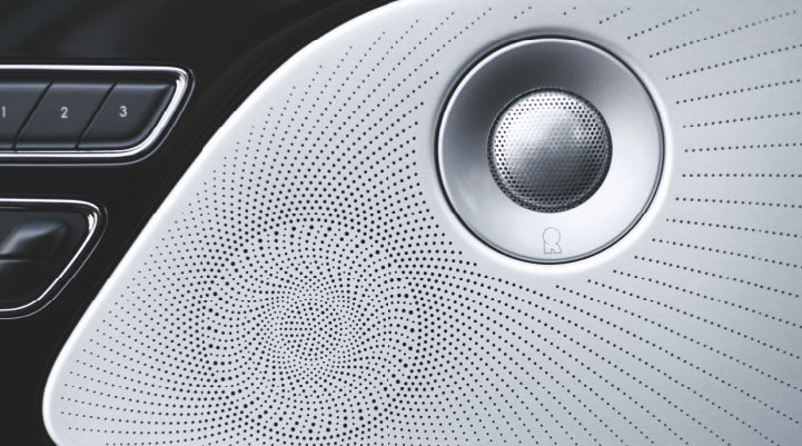 A stylish speaker cover of a 2024 Lincoln Aviator® SUV is shown | Parkway Lincoln in Winston Salem NC