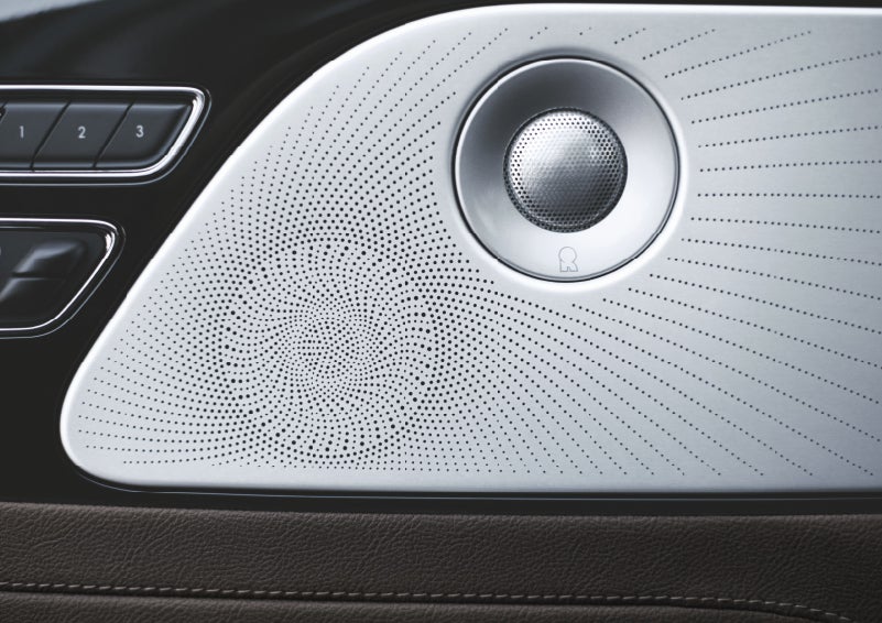 Two speakers of the available audio system are shown in a 2024 Lincoln Aviator® SUV | Parkway Lincoln in Winston Salem NC