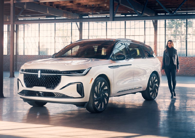 A person approaches a 2025 Lincoln Nautilus® SUV. | Parkway Lincoln in Winston Salem NC