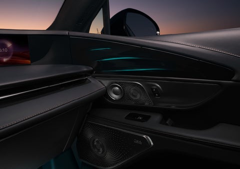 Selectable ambient lighting glows in the passenger door panel. | Parkway Lincoln in Winston Salem NC