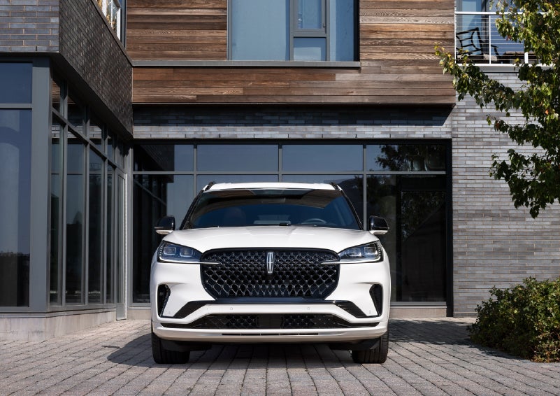 The front of a 2026 Lincoln Aviator® SUV is shown. | Parkway Lincoln in Winston Salem NC