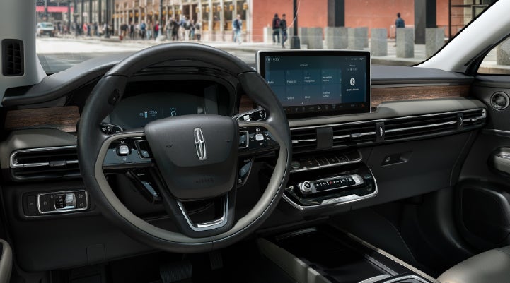 The center display of the 2026 Lincoln Corsair® SUV is showcased with its SYNC® 4 capabilities highlighted. | Parkway Lincoln in Winston Salem NC