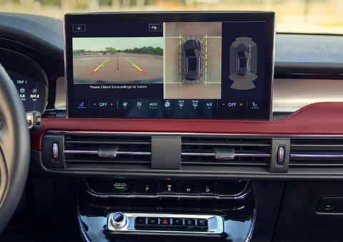 The large 13.2” SYNC® 4 center display featuring 360-Degree Camera of a 2026 Lincoln Corsair® SUV is shown.| Parkway Lincoln in Winston Salem NC
