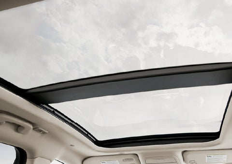 : The available panoramic Vista Roof® is shown from inside a 2026 Lincoln Corsair® SUV. | Parkway Lincoln in Winston Salem NC