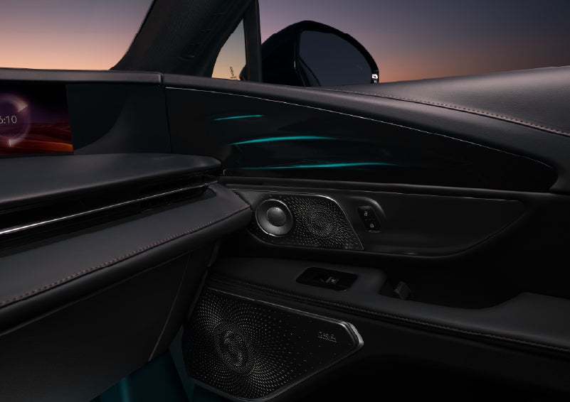 Selectable ambient lighting glows in the passenger door panel. | Parkway Lincoln in Winston Salem NC