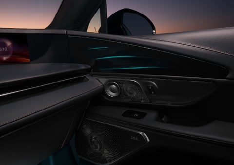 Selectable ambient lighting glows in the passenger door panel. | Parkway Lincoln in Winston Salem NC