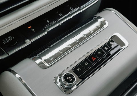 The piano key gear selector of a 2027 Lincoln Aviator® Back Label™ SUV. | Parkway Lincoln in Winston Salem NC