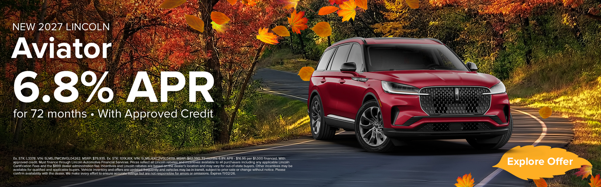 October Aviator Offers