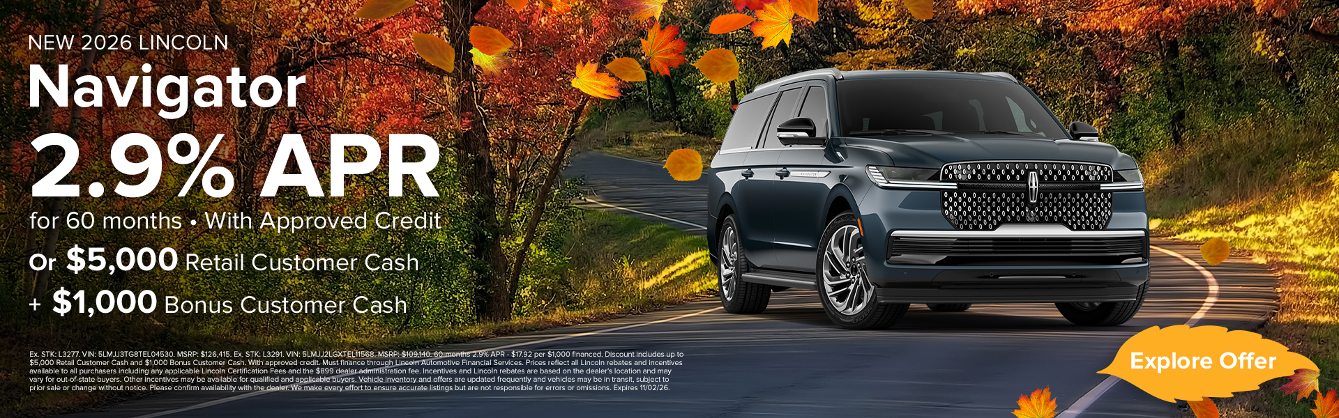October Navigator Offers